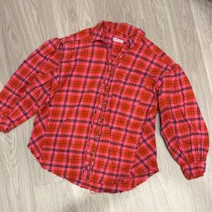 Free People We The Free Happy Hour Plaid Button Down